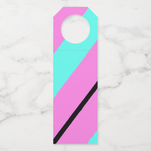 Colored lines bottle hanger tag