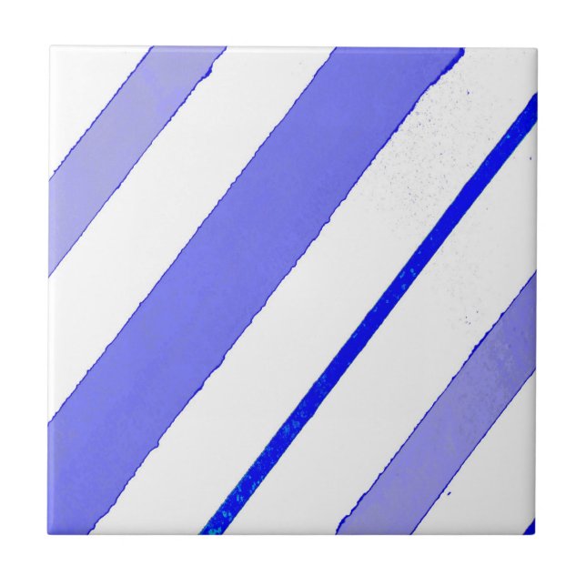 Colored lines ceramic tile (Front)