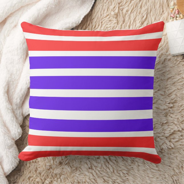 Colored Lines Graphic Art Throw Pillow (Blanket)