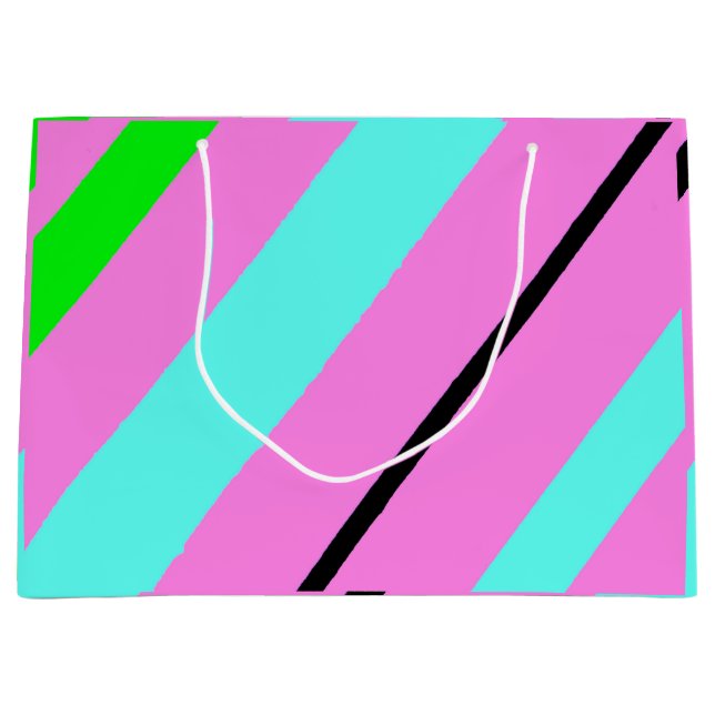 Colored lines large gift bag (Front)