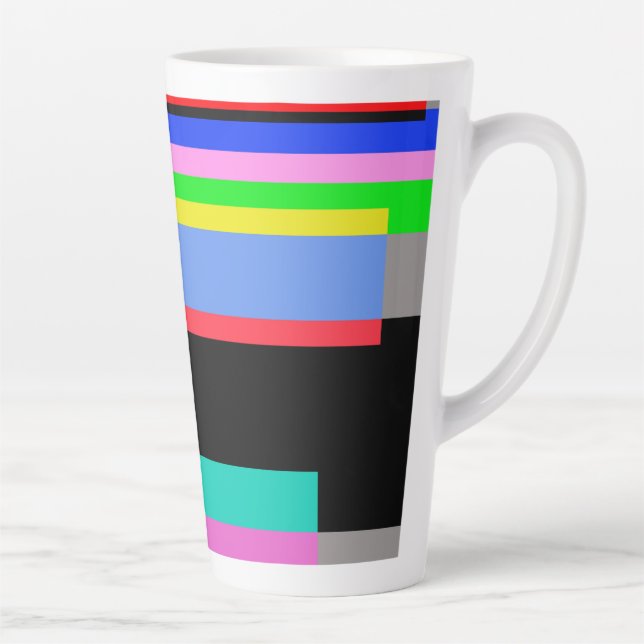 Colored lines latte mug (Right)