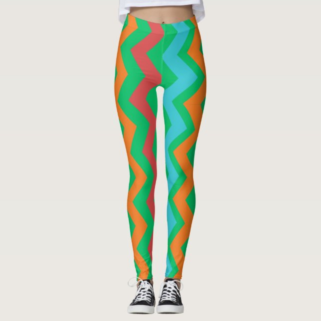 colored lines  leggings (Front)