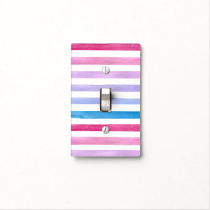 Colored lines light switch cover