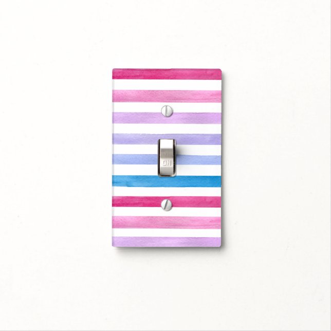 Colored lines light switch cover (In Situ)