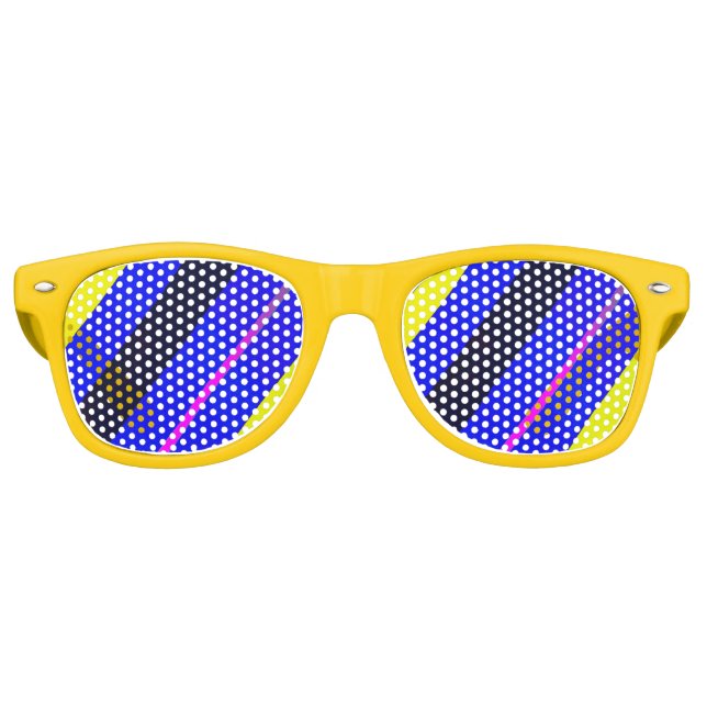 Colored lines retro sunglasses (Front)