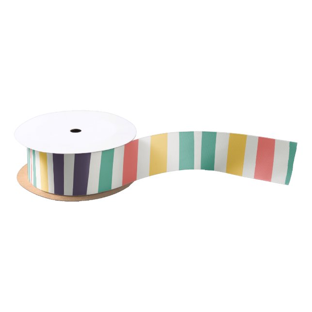 Colored Lines Satin Ribbon (Spool)