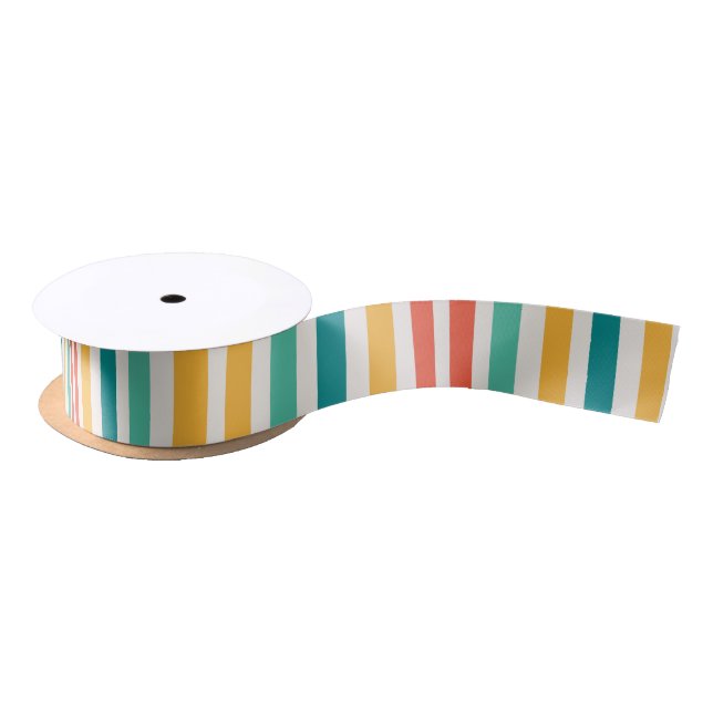 Colored Lines Satin Ribbon (Spool)