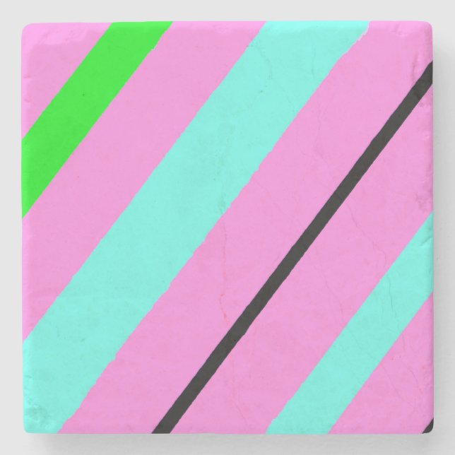 Colored lines stone coaster (Front)