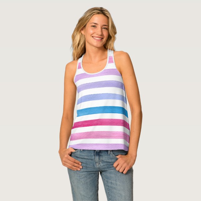Colored lines tank top (Front Full)