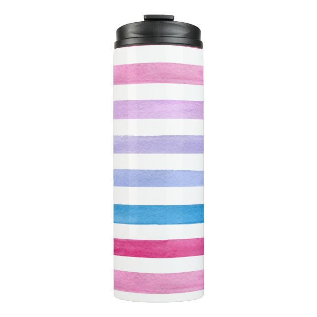 Colored lines thermal tumbler (Front)