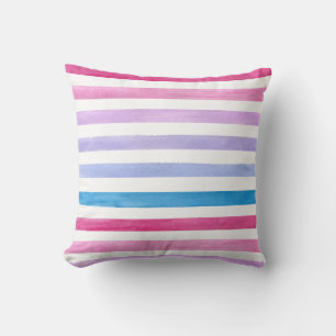 Colored lines throw pillow