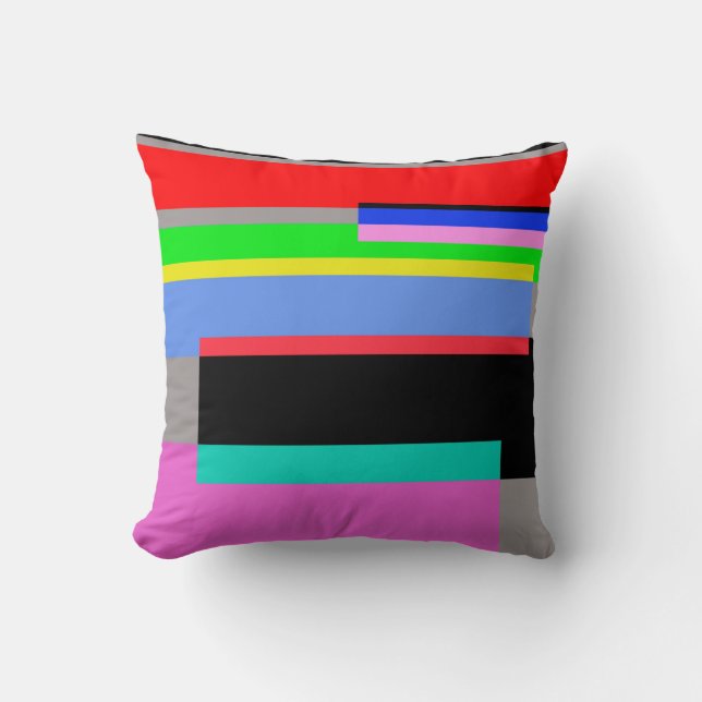 Colored lines throw pillow (Front)