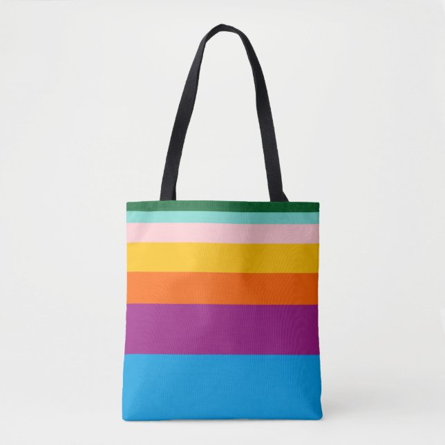 Colored lines tote bag (Front)