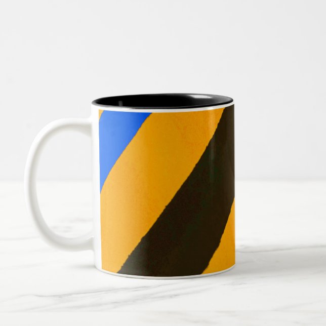Colored lines Two-Tone coffee mug (Left)