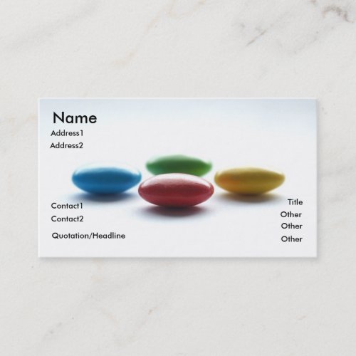 Coloured Lollies Business Card