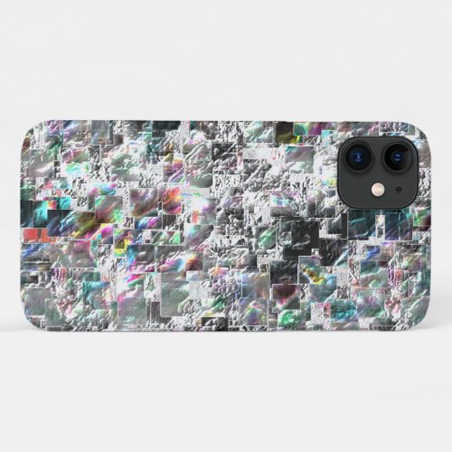 Colored look like square dvd cutouts rough mosaic iPhone 11 case