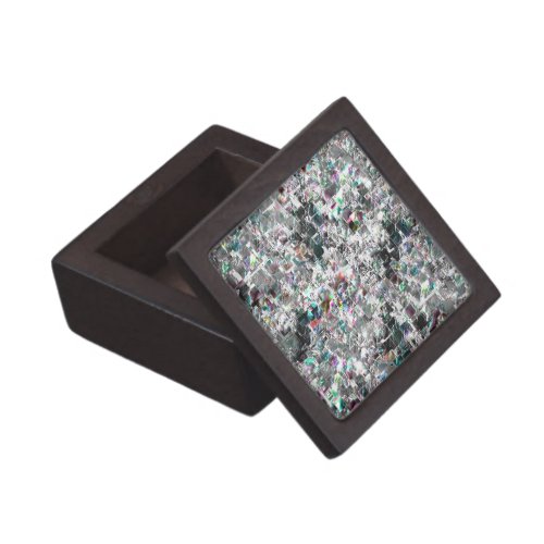 Colored look like square dvd cutouts rough mosaic gift box