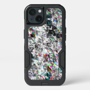 Colored look like square dvd cutouts, rough mosaic iPhone 13 case