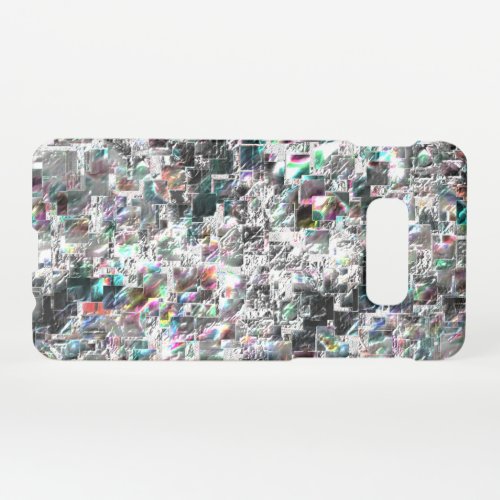 Colored look like square dvd cutouts rough mosaic samsung galaxy S10E case
