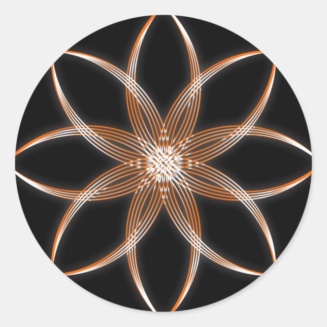 Colored Lotus Classic Round Sticker (Front)