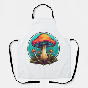 Colored Magic Mushrooms Apron