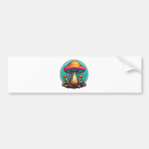Colored Magic Mushrooms Bumper Sticker