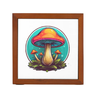 Colored Magic Mushrooms Desk Organizer