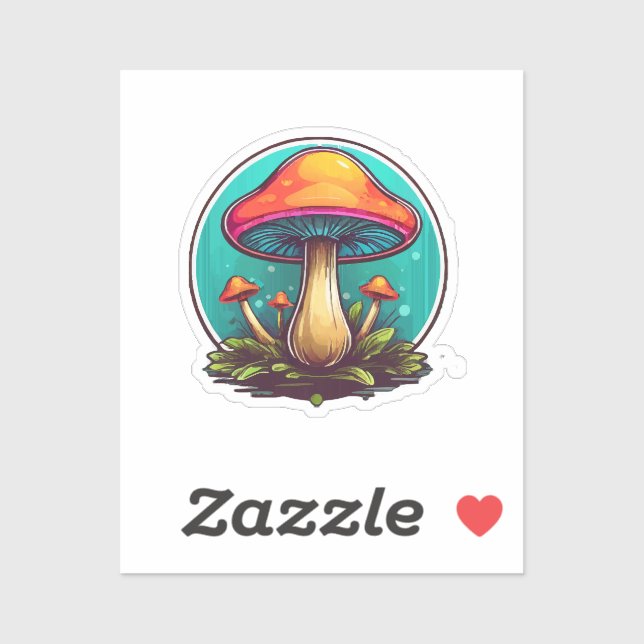 Colored Magic Mushrooms Sticker (Sheet)