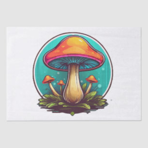 Colored Magic Mushrooms Tissue Paper