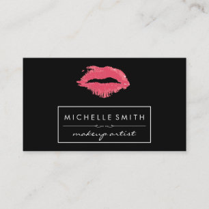 Colored Makeup Powder Makeup Artist Kiss Business Card