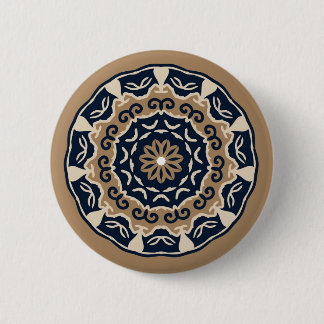 Colored mandala design button