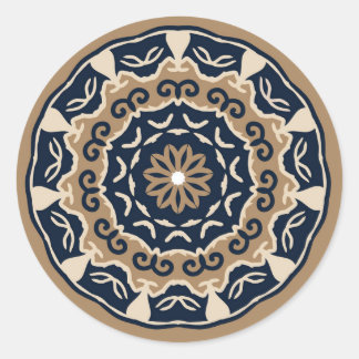 Colored mandala design sticker