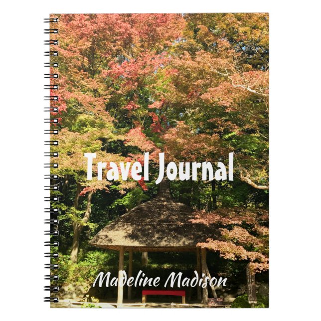 Colored Maple Trees and Rest House Notebook (Front)