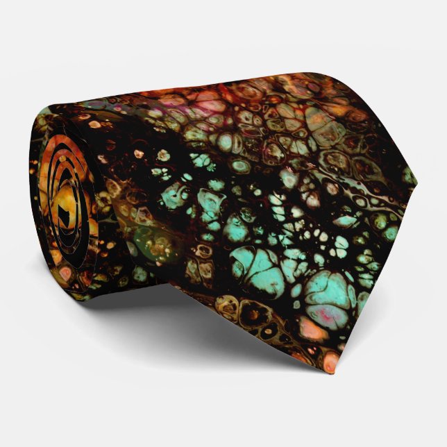 Colored Marble Neck Tie (Rolled)
