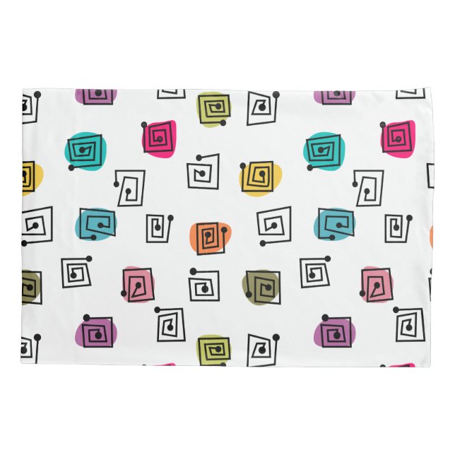 Colored Mazes  Pillow Case (Back)
