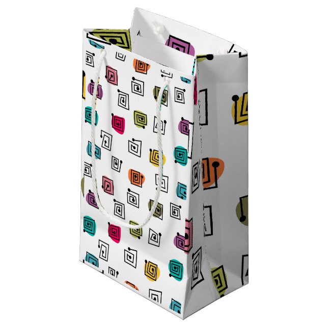 Colored Mazes  Small Gift Bag (Front Angled)