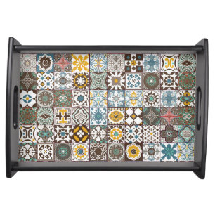 Colored Moroccan tile Serving Tray