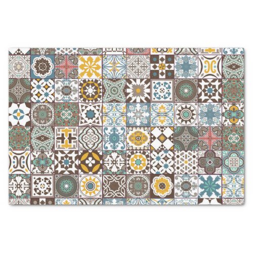 Colored Moroccan tile Tissue Paper