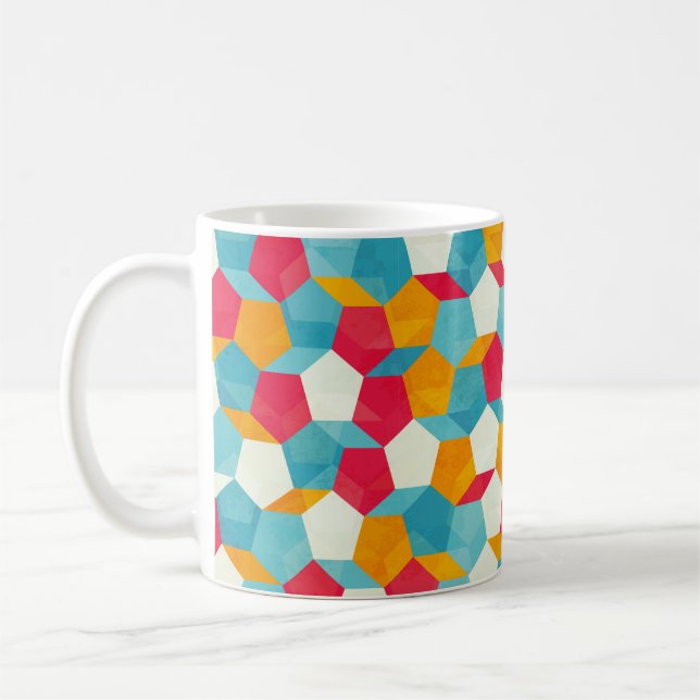 colored mosaic seamless pattern coffee mug (Left)