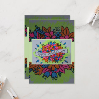 Colored Mother's Day Card