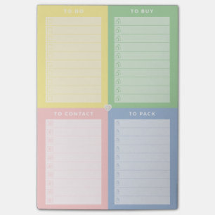 Colored Multiple To-Do's Notepad