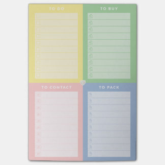 Colored Multiple To-Do's Notepad