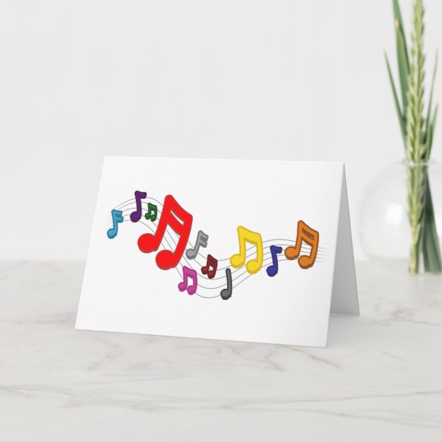 Colored music, bars. Love to music. Card (Front)
