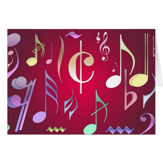 Colored Musical Notes (Front Horizontal)