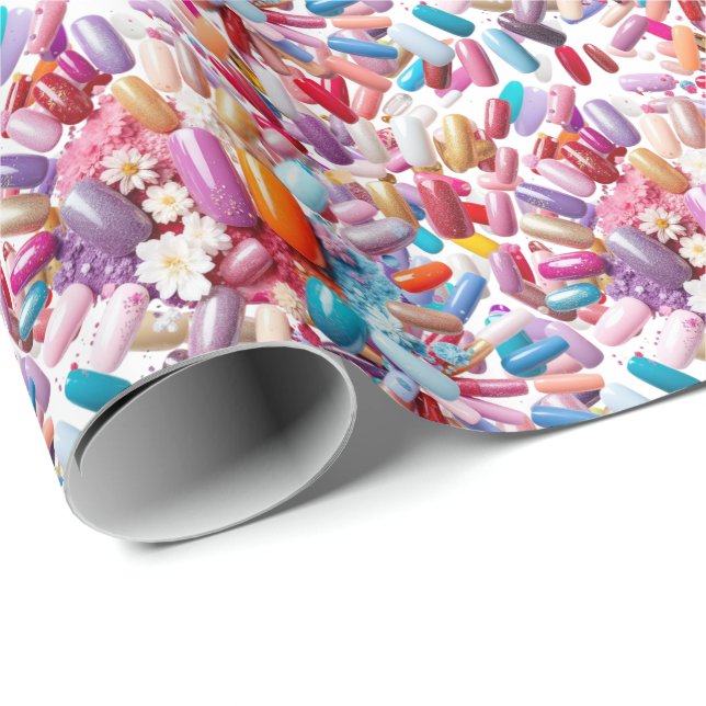 Colored nails set wrapping paper (Roll Corner)