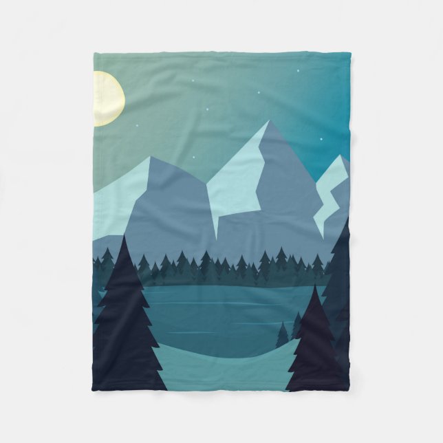   Colored natural landscape Fleece Blanket (Front)
