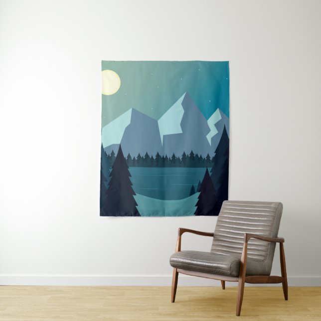 Colored natural landscape tapestry (In Situ)