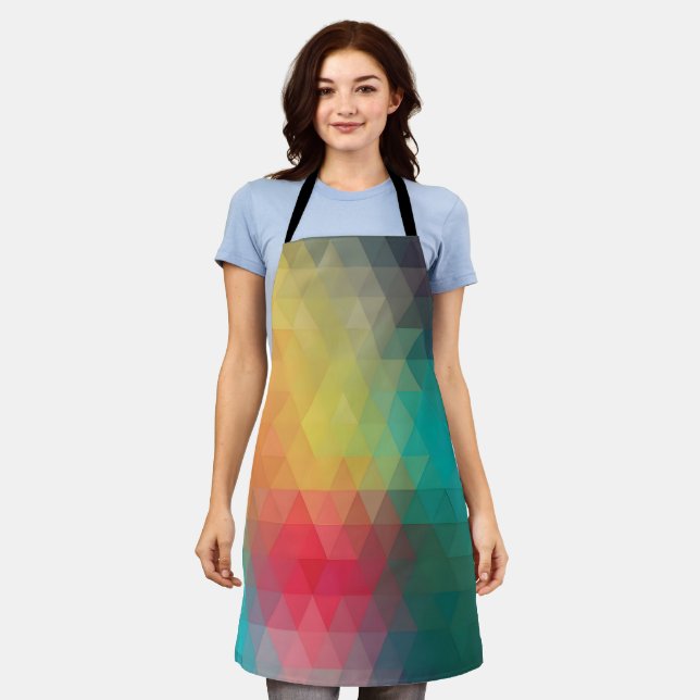Colored Neon Glass Pattern Apron (Worn)