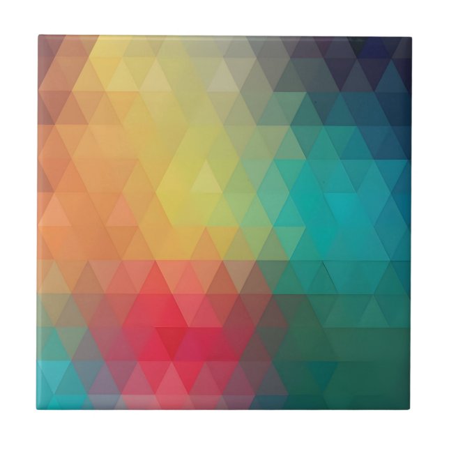 Colored Neon Glass Pattern Ceramic Tile (Front)