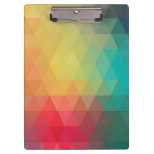 Colored Neon Glass Pattern Clipboard